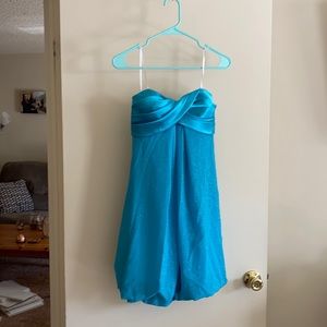 Baby blue sparkly prom dress